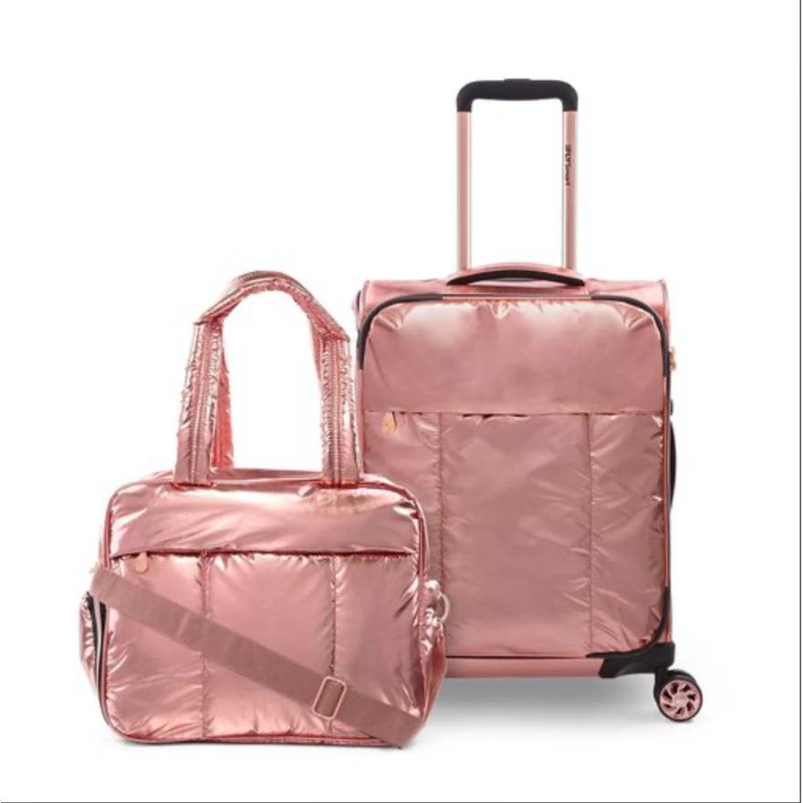 Ifly Smart Glow Collection 2-Piece Carry-On Travel Set - Rose Gold