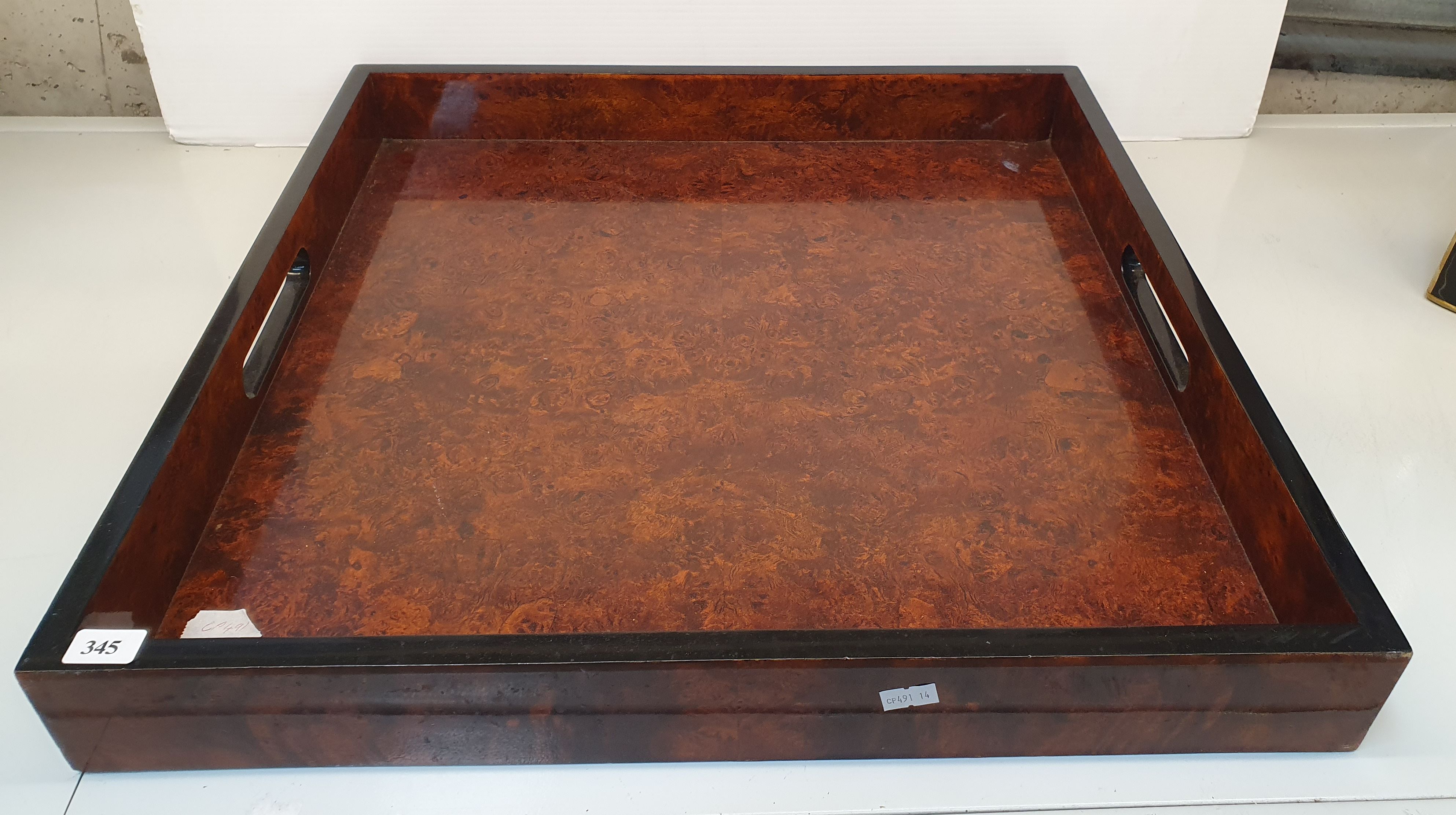 345 · A LARGE SQUARE SERVING TRAY