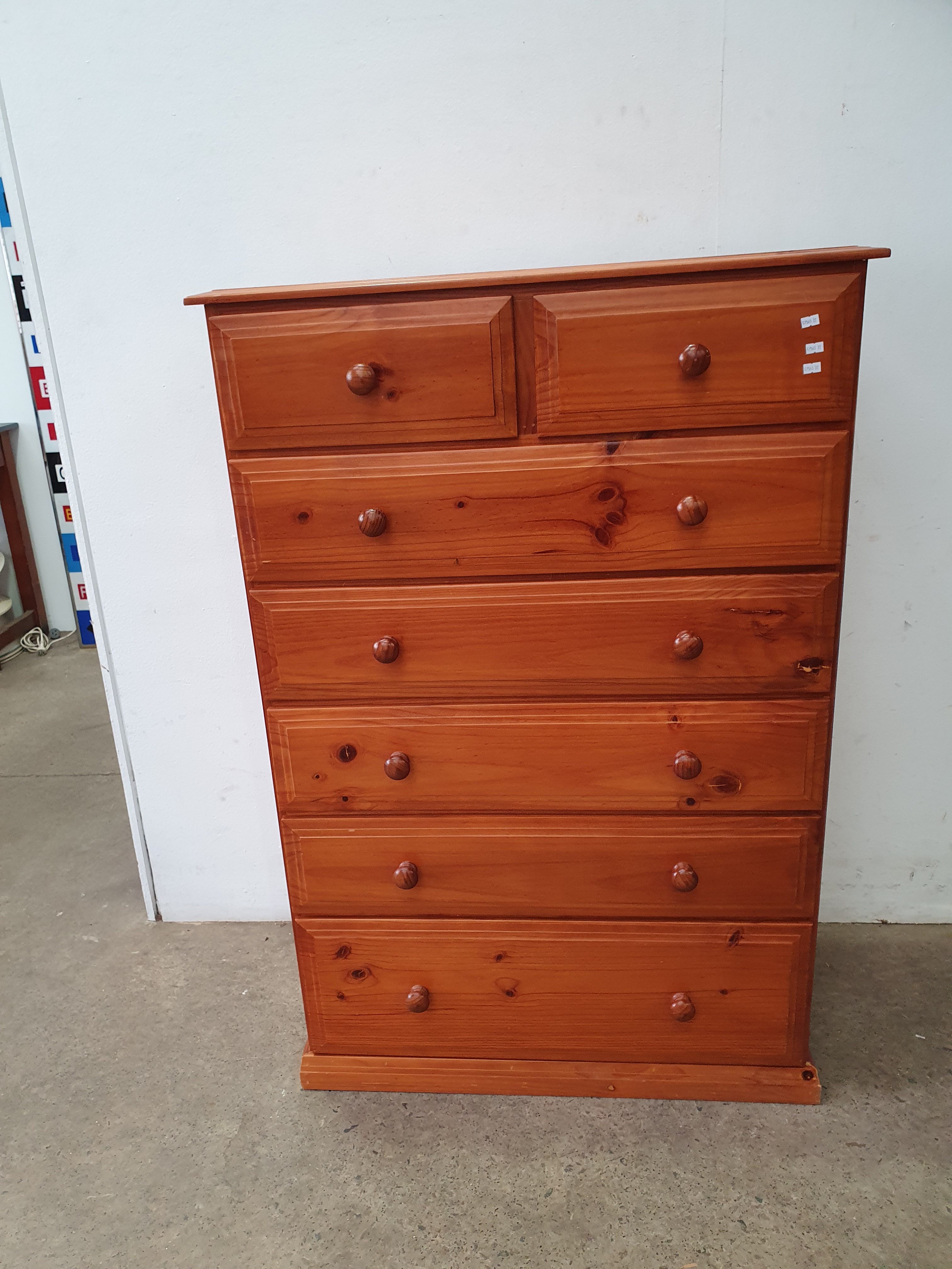A Pine Chest Of Drawers