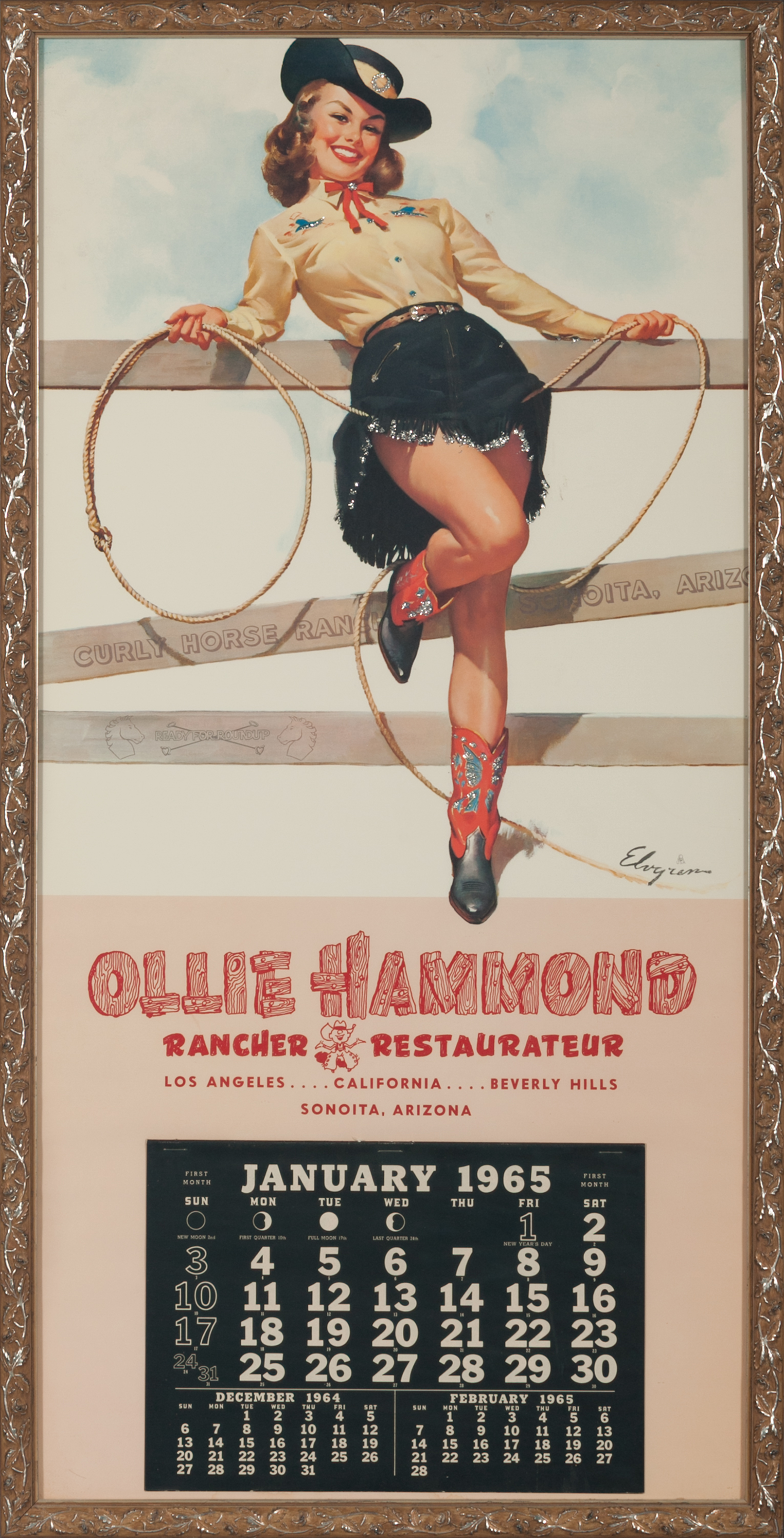 Ollie Hammond Pin-Up Girl Calendars | Old West Events