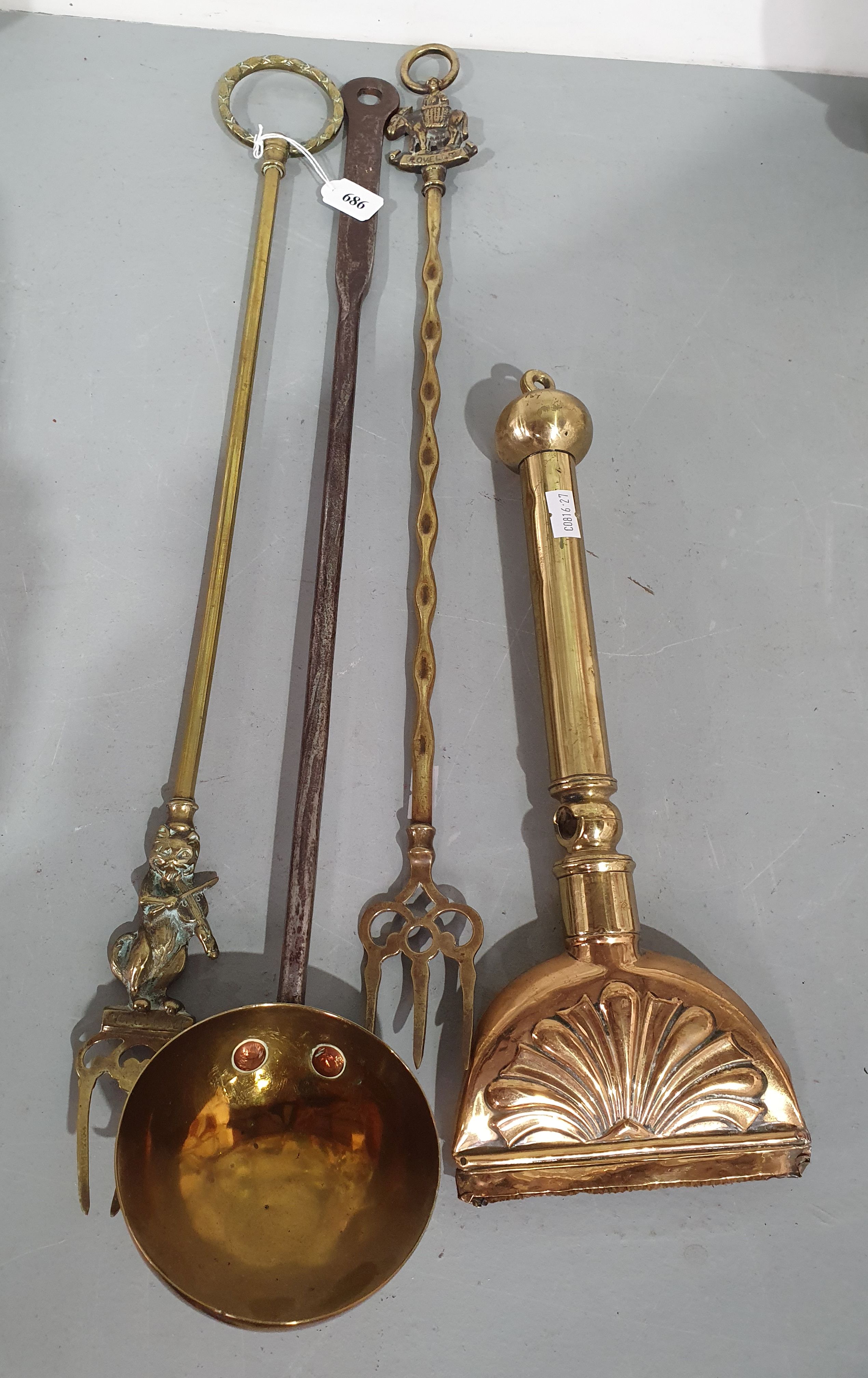 Two Brass Toasting Forks