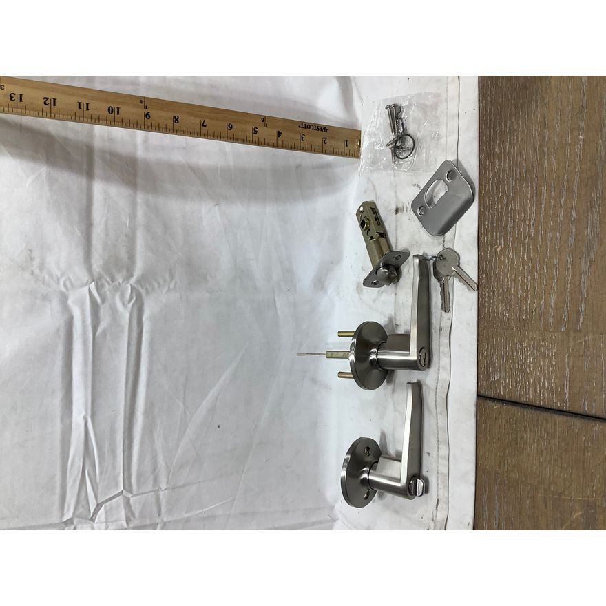 SafeLock By Kwikset Lever Kit - Chrome Nickel Finish