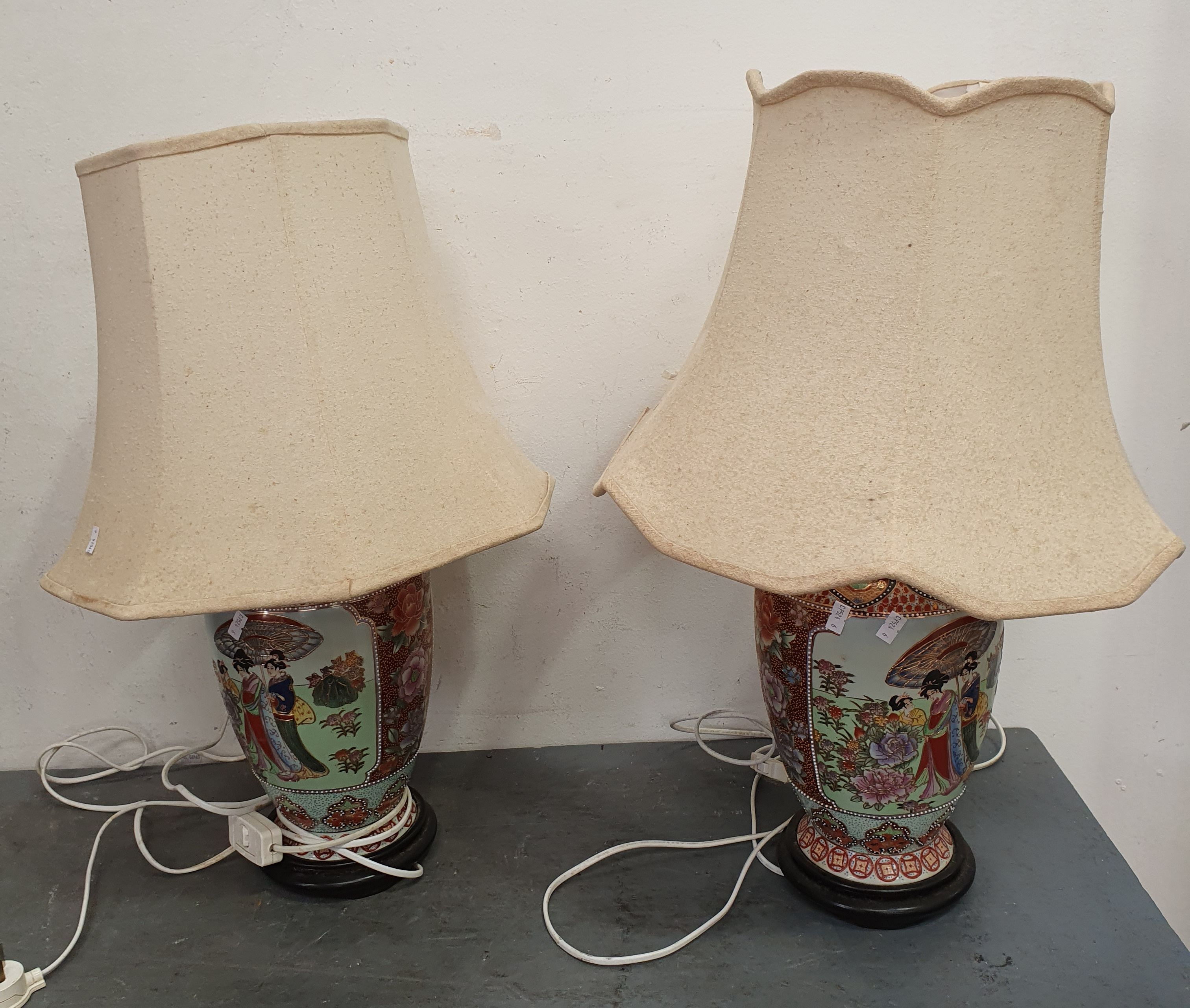 A Pair Of Oriental Table Lamps