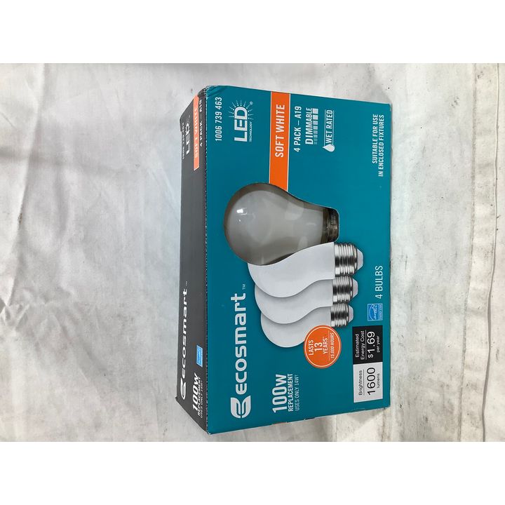 4pk EcoSmart 100W Replacement Soft White Bulbs