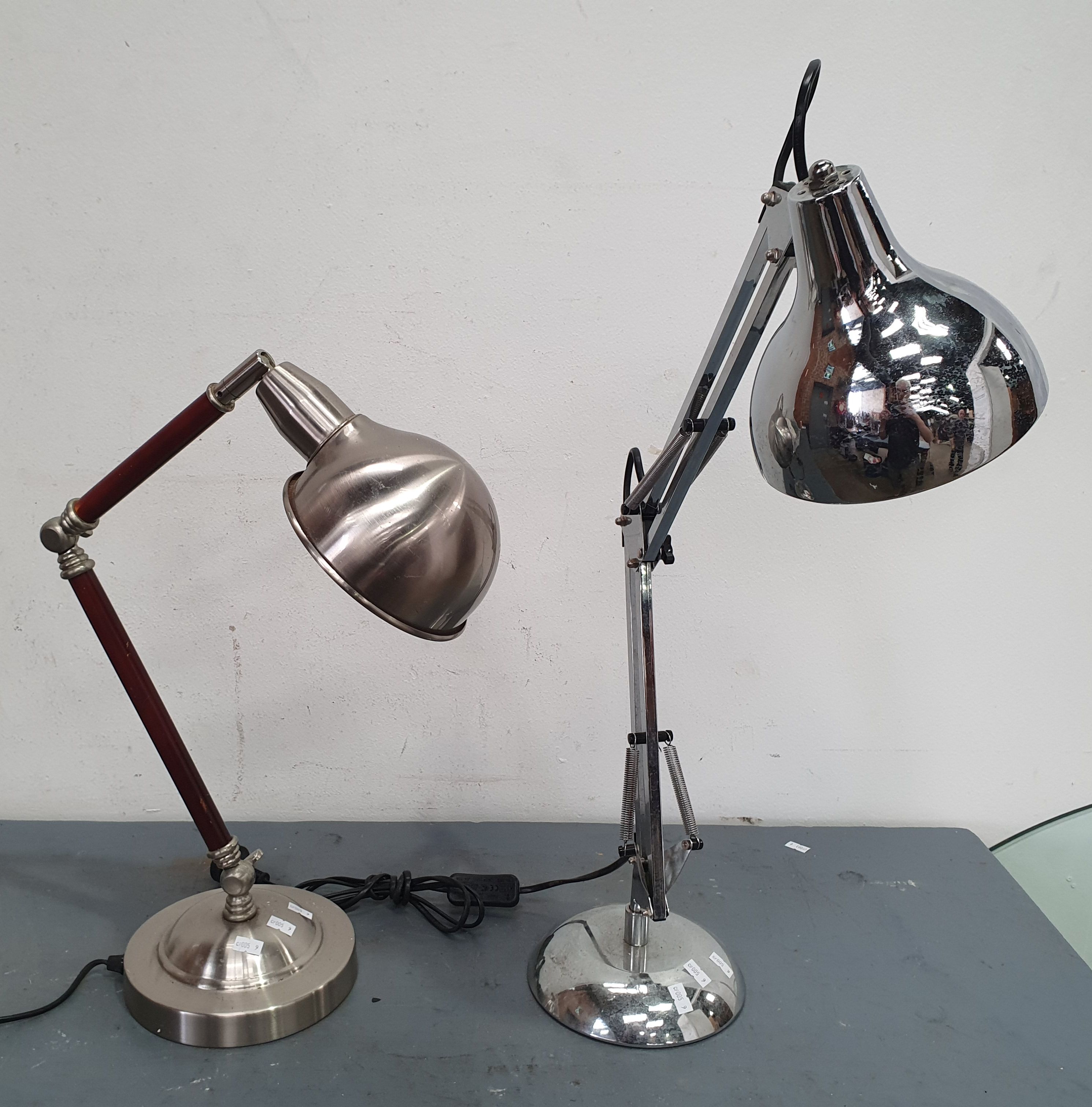 1388 · TWO VARIOUS ADJUSTABLE TABLE LAMPS