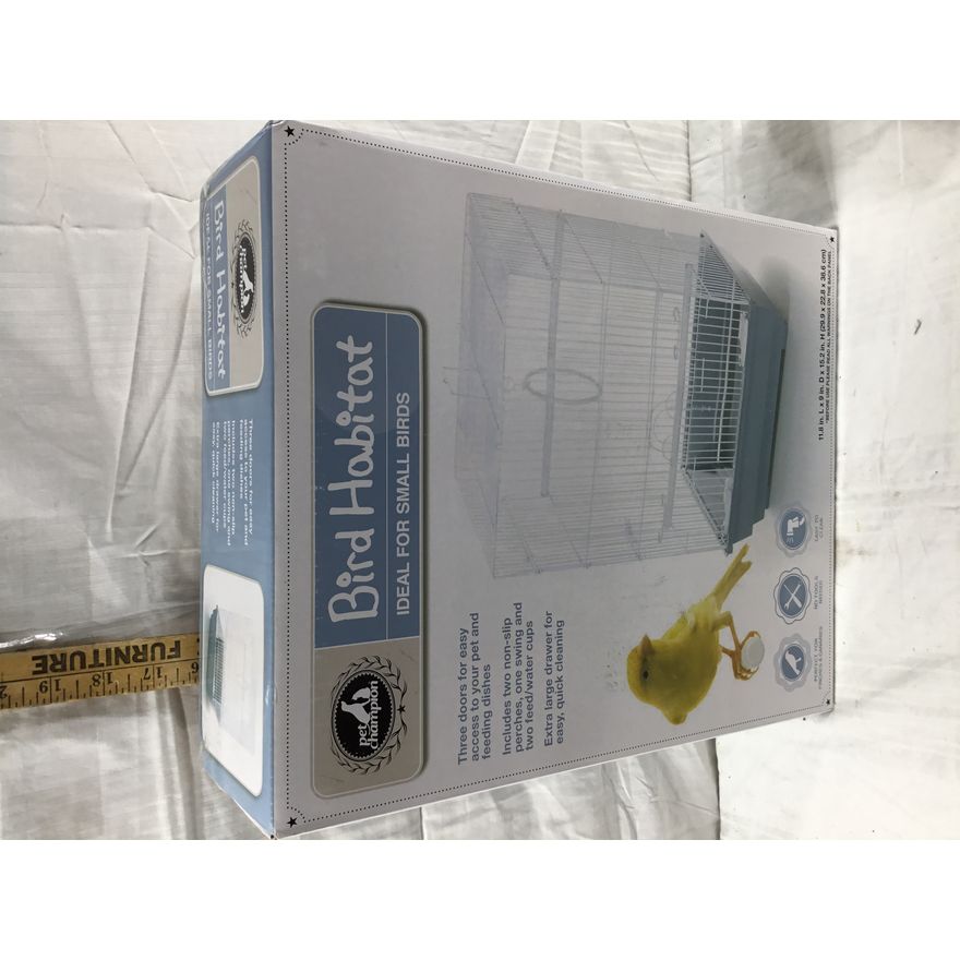 Pet Champion Bird Habitat Cage 11.8" x 9" x 15.2"