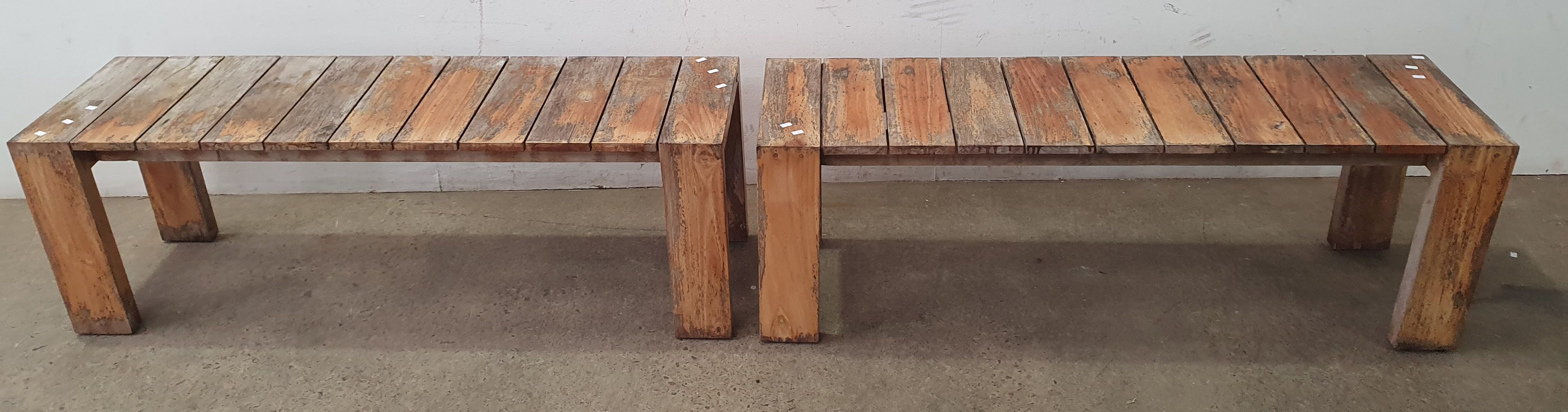 A Pair Of Kave Home Timber Benches