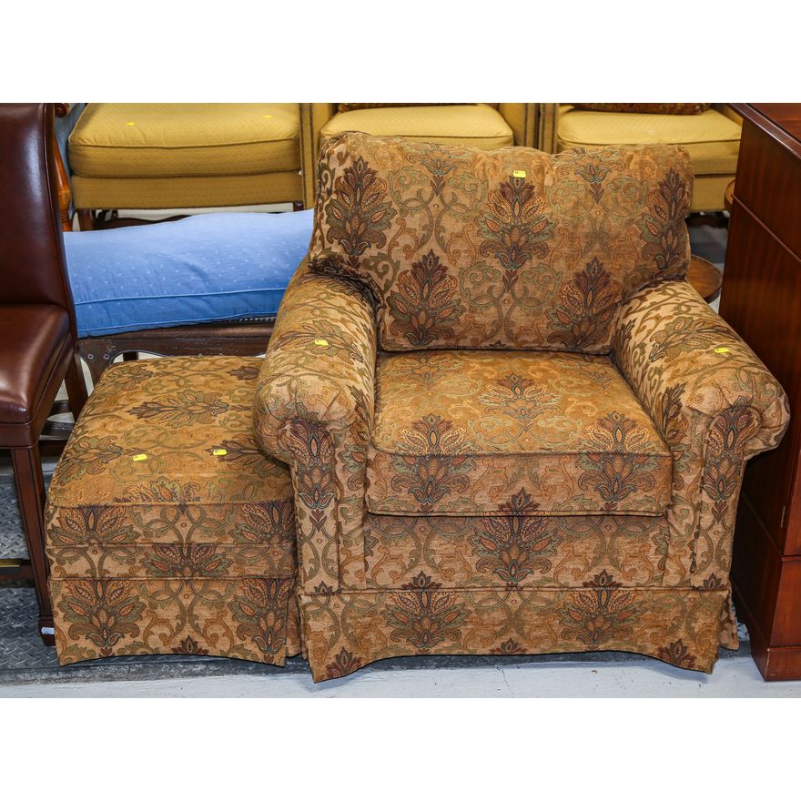 A Country Chair Co. Armchair & Ottoman