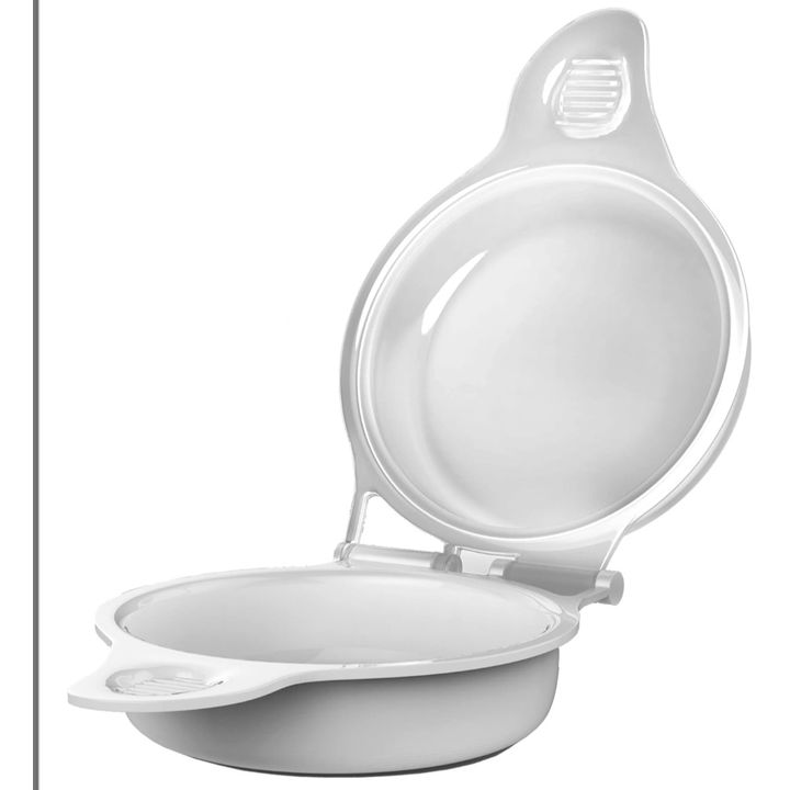 Chef Buddy Microwave Maker, Holds Up To 2 Eggs- White
