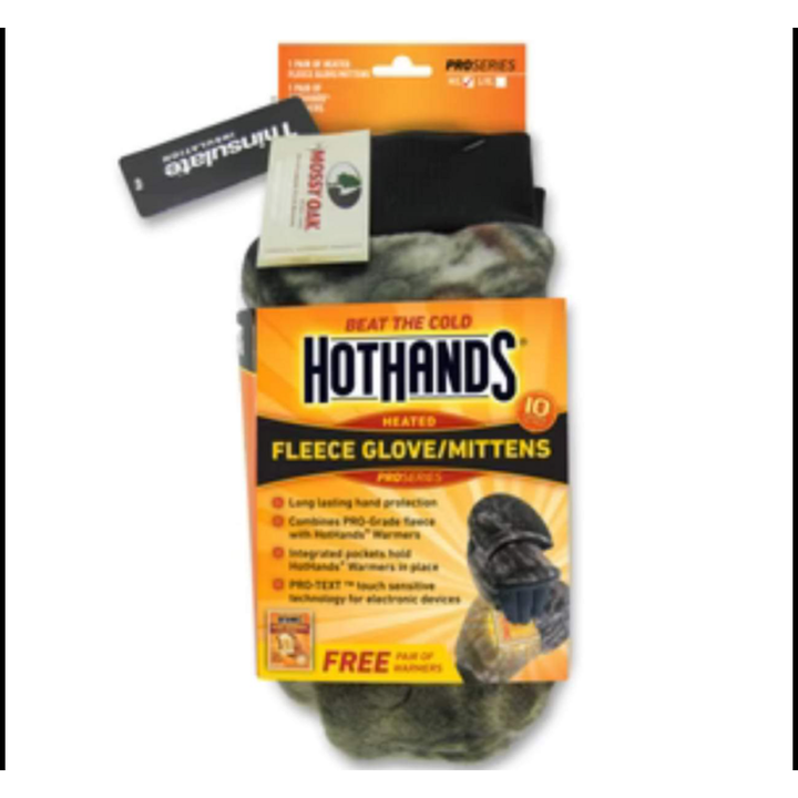 Hot Hands Heated Mittens Size L/XL (Camo)