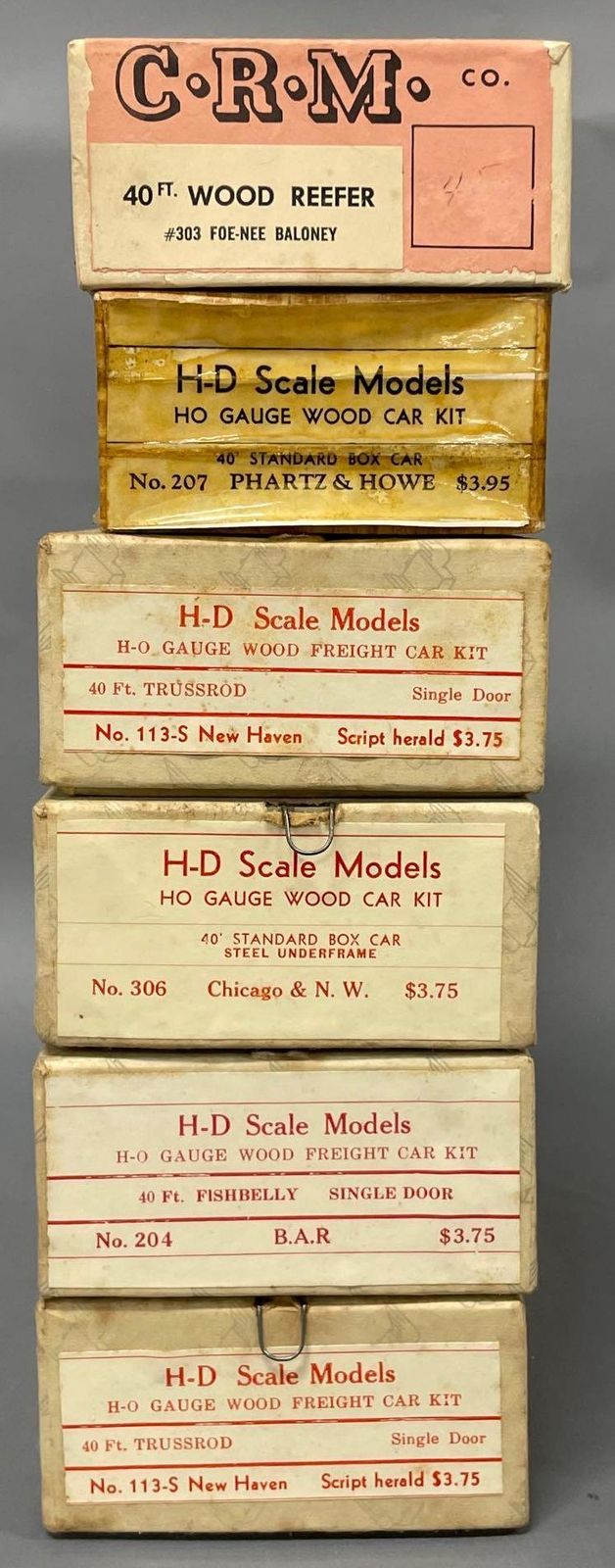 Twelve HD Scale Models HO scale freight car craftsman kits in original