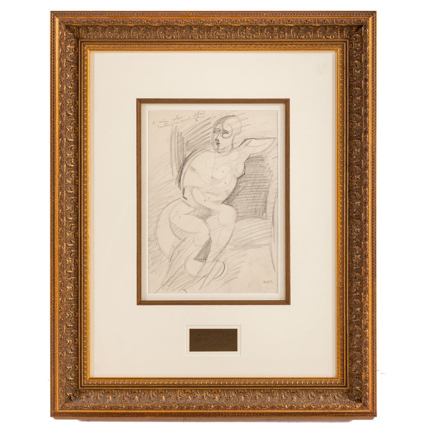 Andre Lhote. "Study of Nude," graphite