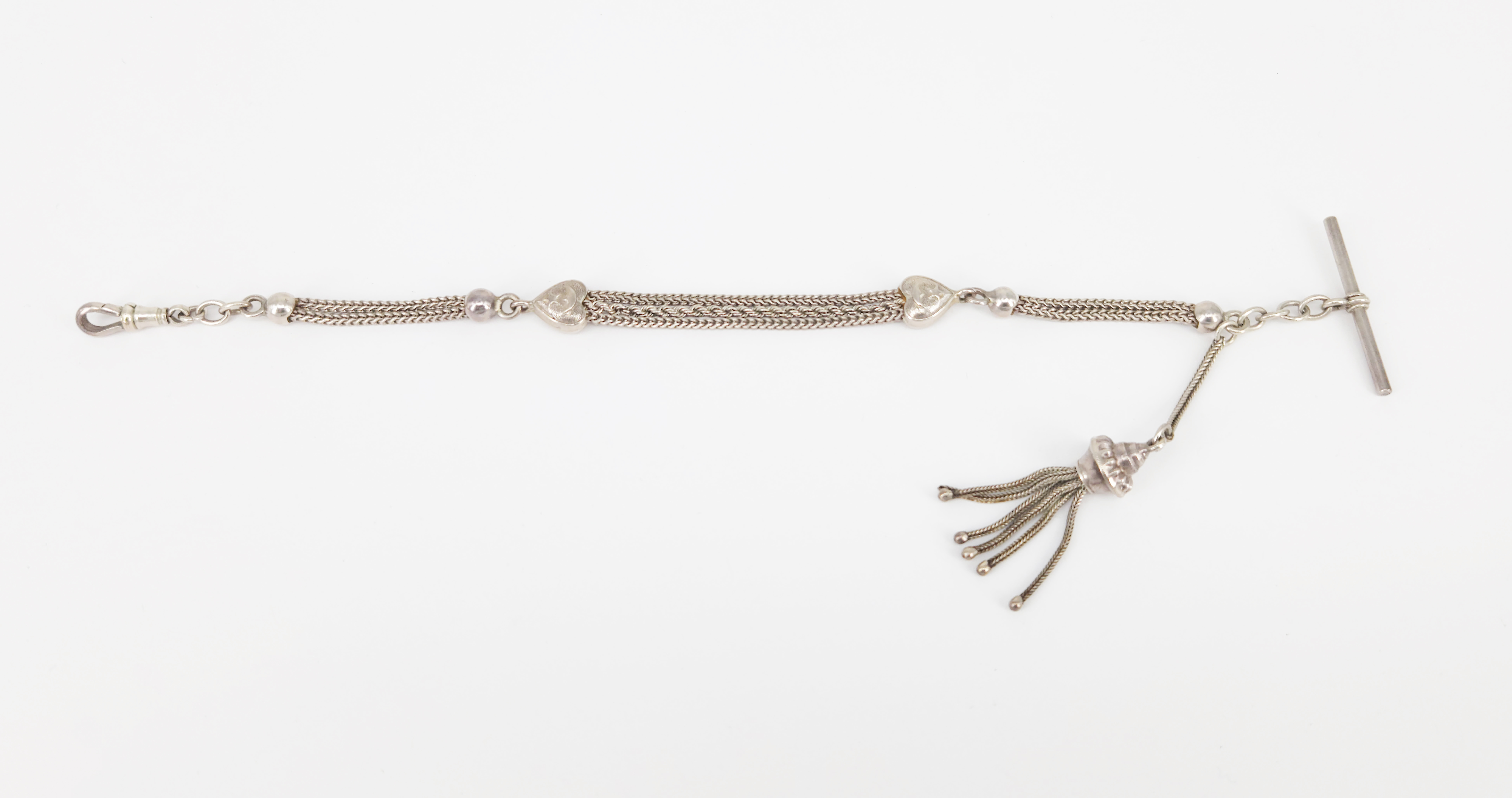 263 · A VICTORIAN SILVER ALBERTINA BRACELET