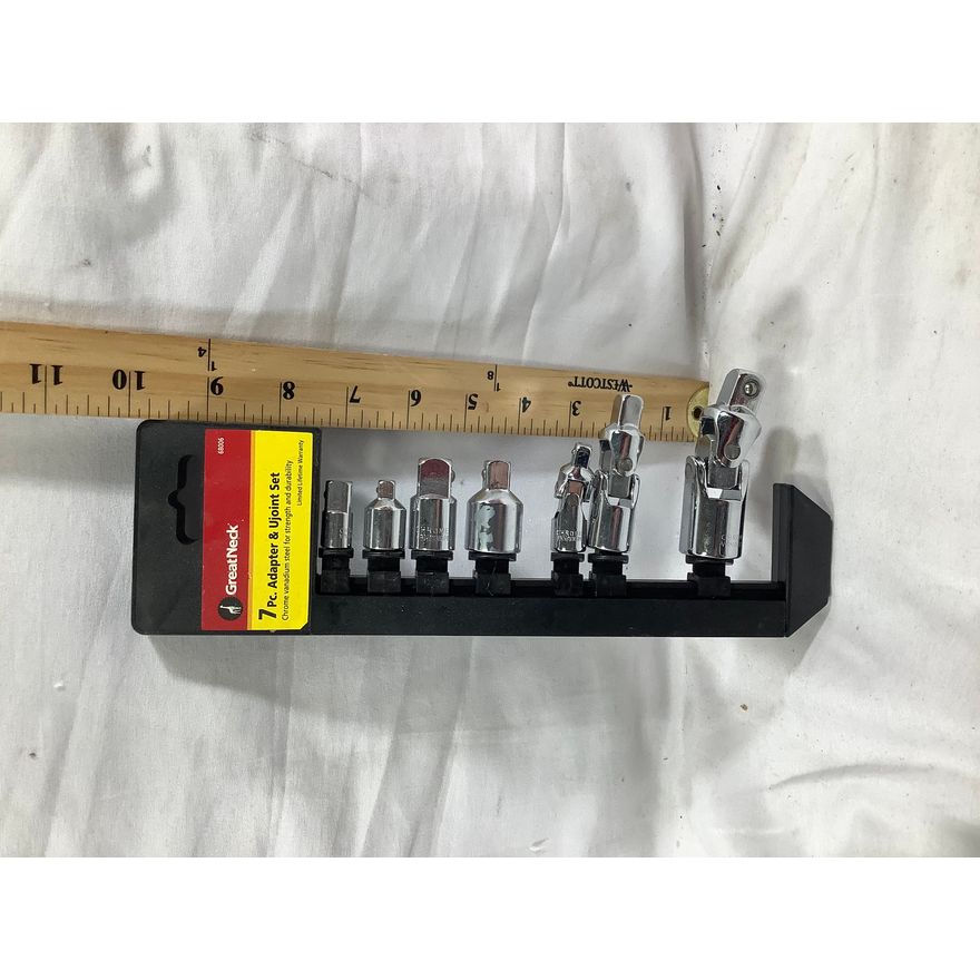 GreatNeck 7pc Adaptor & Unjoint Set Chrome Finish