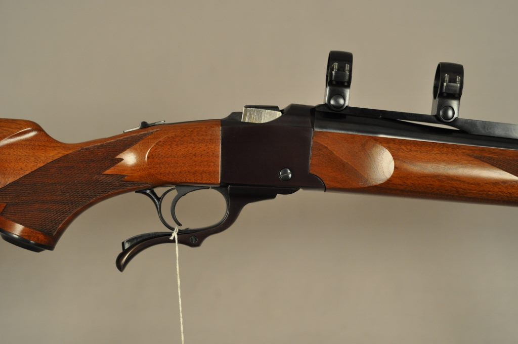 Ruger No. 1-B, .218 Bee cal. single shot rifle, 26” barrel, Rings