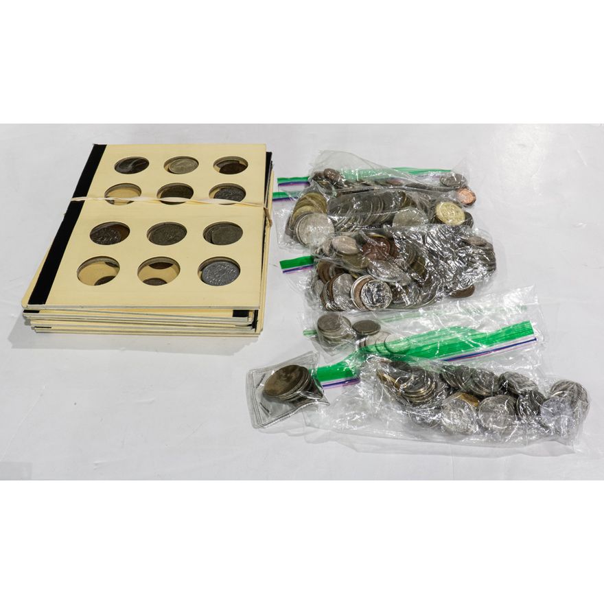 Worldwide Coin Accumulation w/Silver & Copper; hundreds of various World coinage pieces