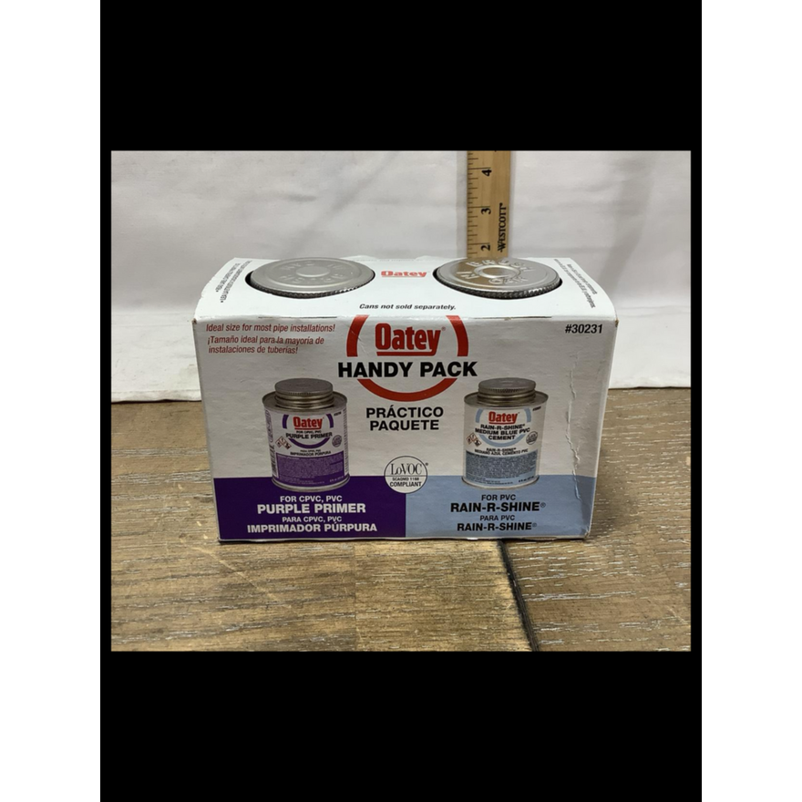 Oatey Handy Pack Purple Primmer & Rain-R-Shine For PVC