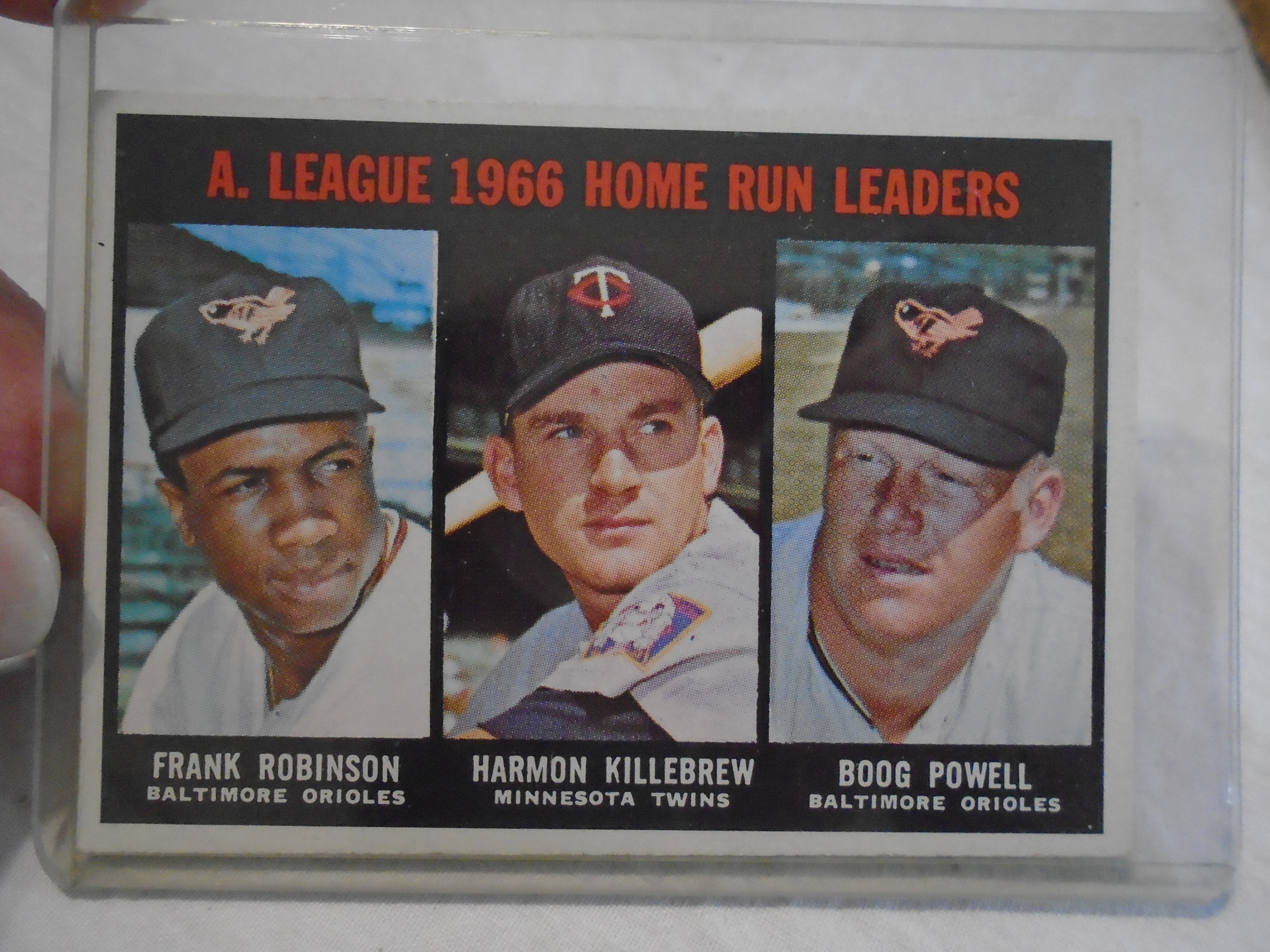 1966 home run leaders Frank Robinson, Harmon Killebrew, Boog Powell