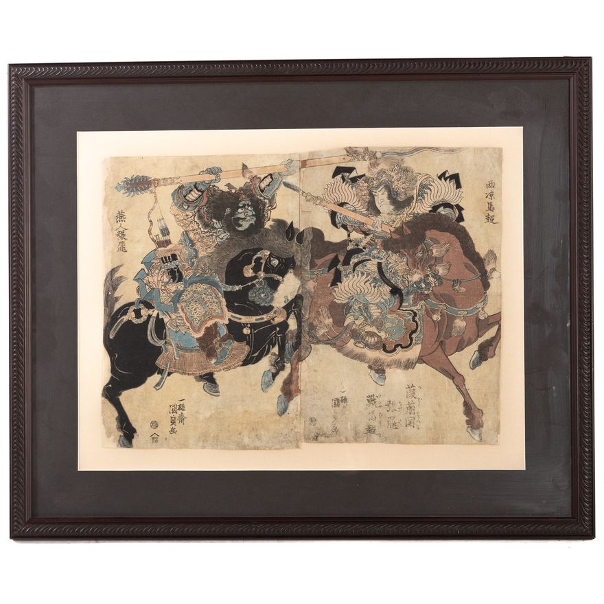 Kunisada I. Battle Scene, color woodblock