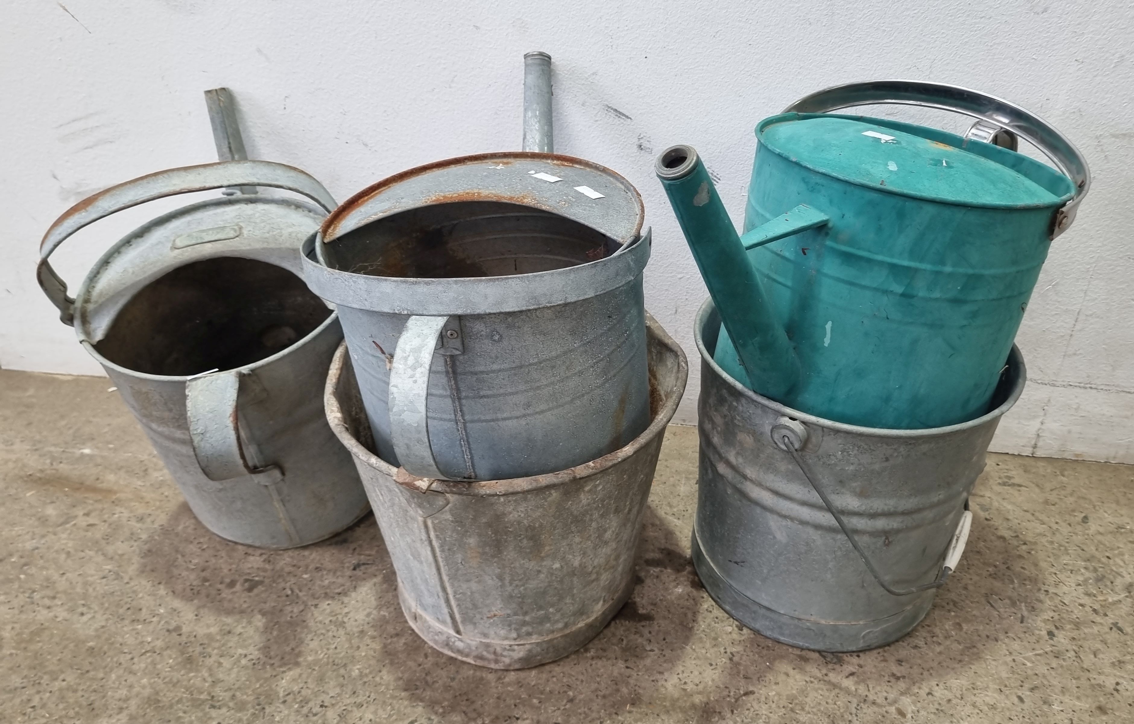 A Group Of Aluminium Garden Items