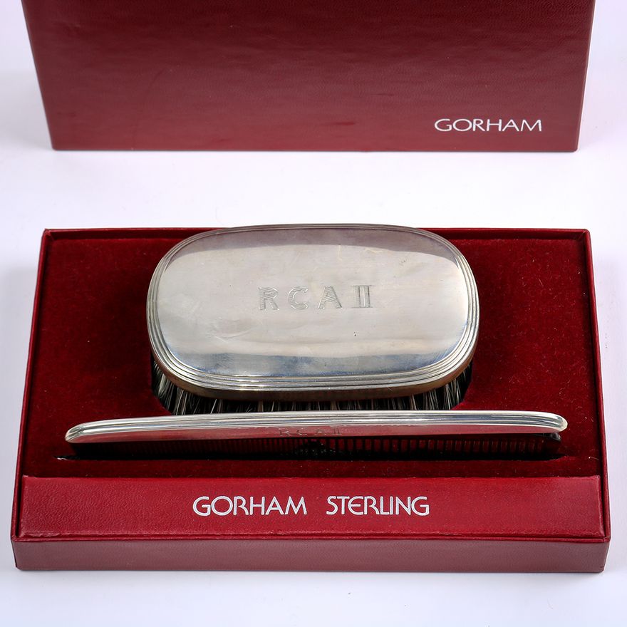 Gorham sterling silver brush set