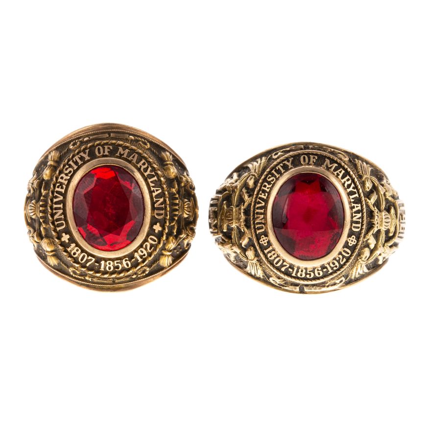 Two University of Maryland Class Rings in 10K