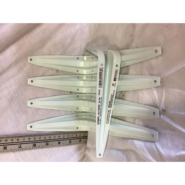 Buying (5) Everbilt Shelf Bracket- 6'' x 8'' Working Load Limit Per Pair, 200lb (White Finish)