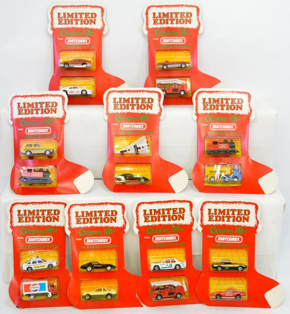 Nine different 1983 Matchbox Christmas Offer stocking two-packs MINT | Toys  Trains and Other Old Stuff LLC