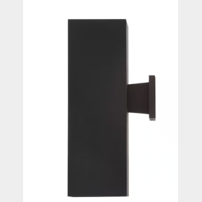 Progress Lighting Square 6" Two-Light Black Modern Wall Lantern Up-Down Light Output - BB1