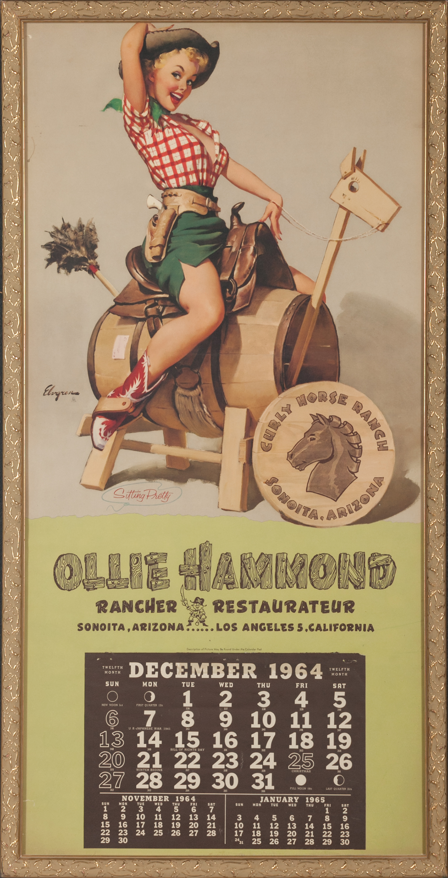 Ollie Hammond Pin-Up Girl Calendars | Old West Events