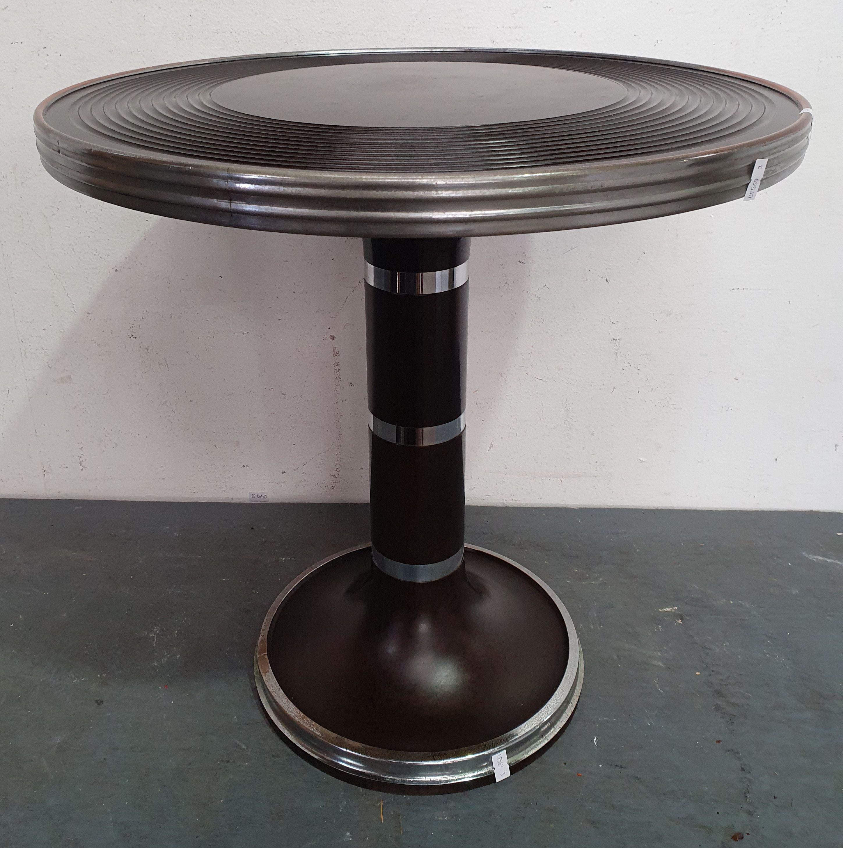 A Bakelite And Chrome Art-Deco Side Table