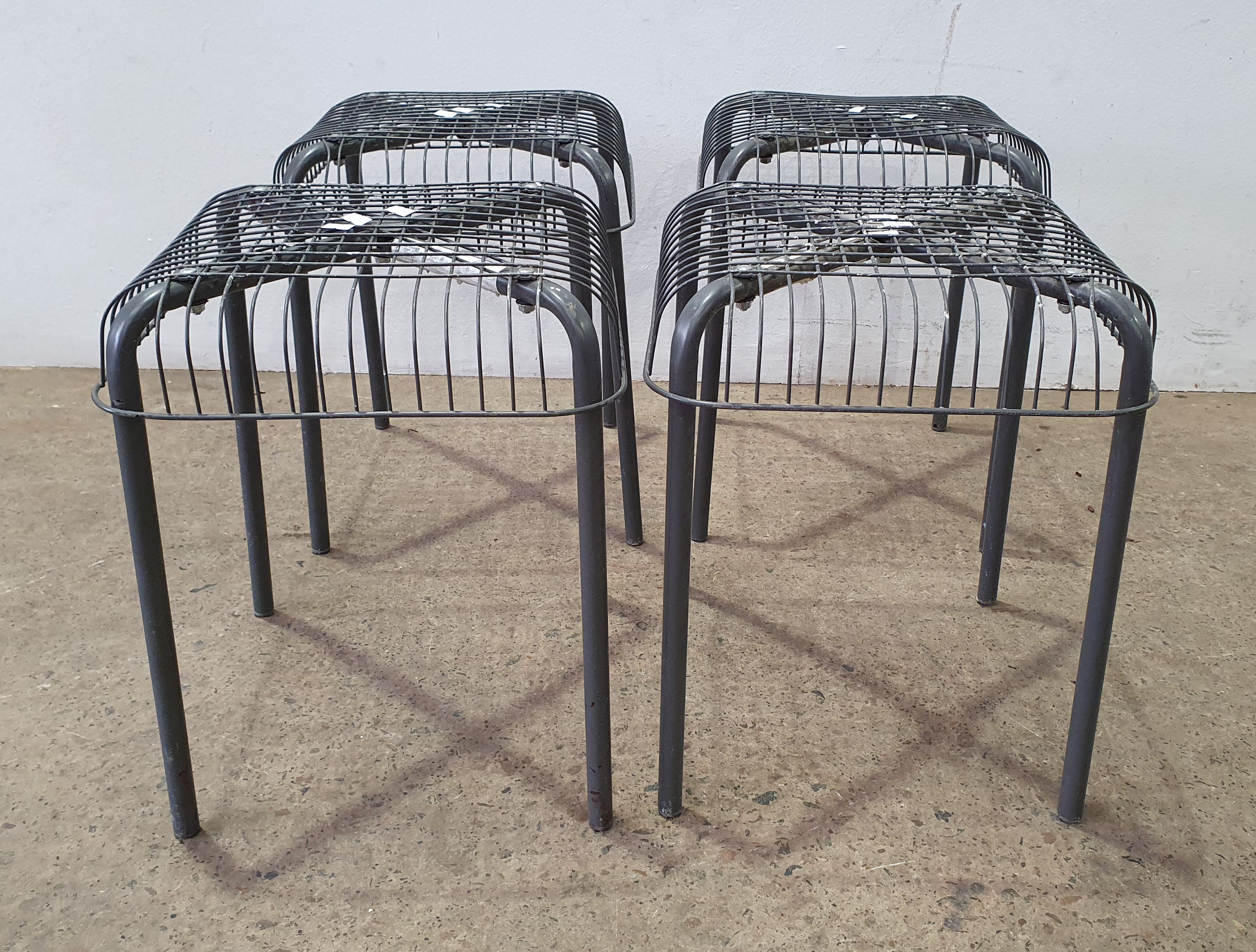 1029 · A SET OF FOUR STOOLS