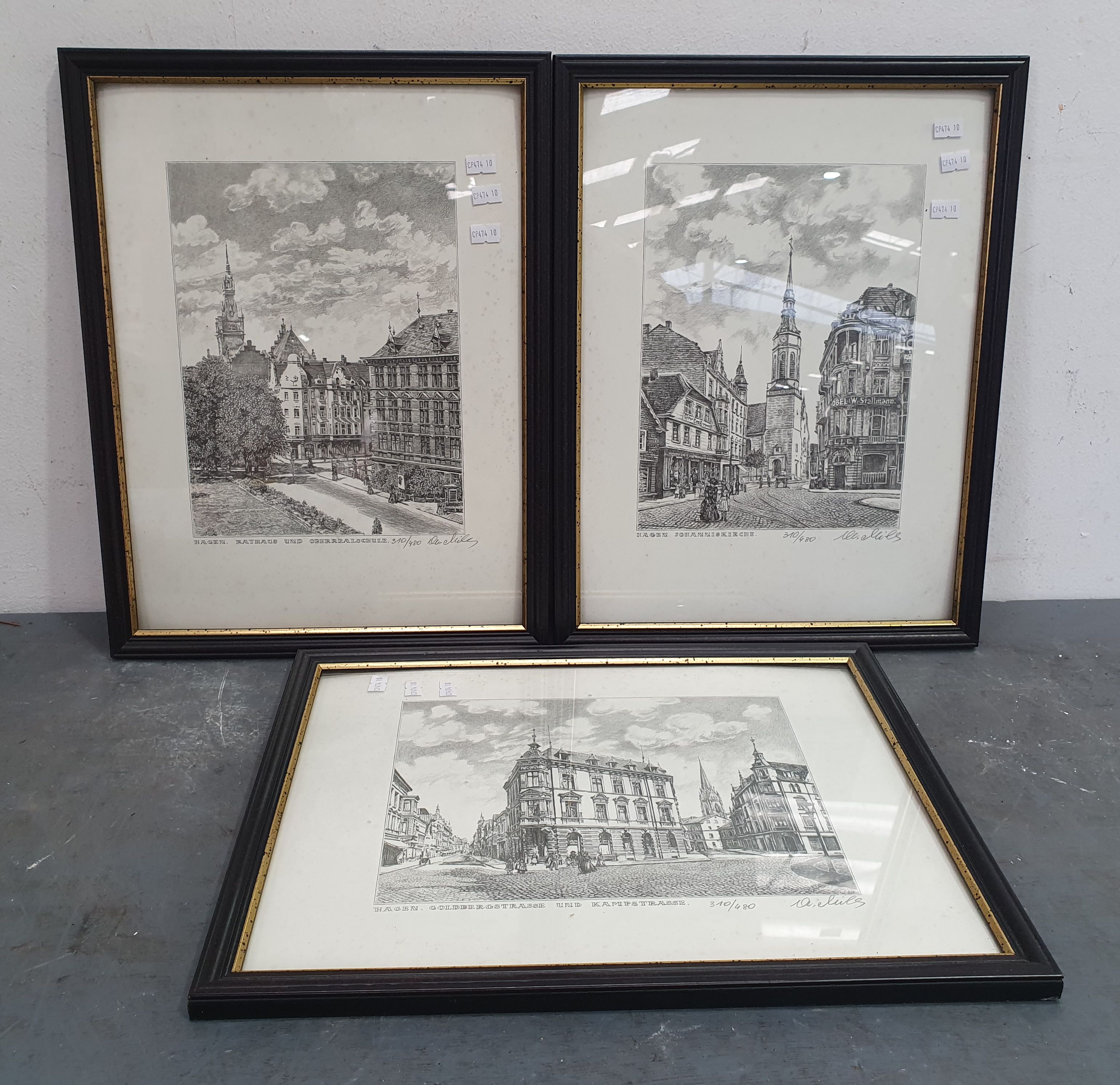 A TRIO OF FRAMED ARTWORKS
