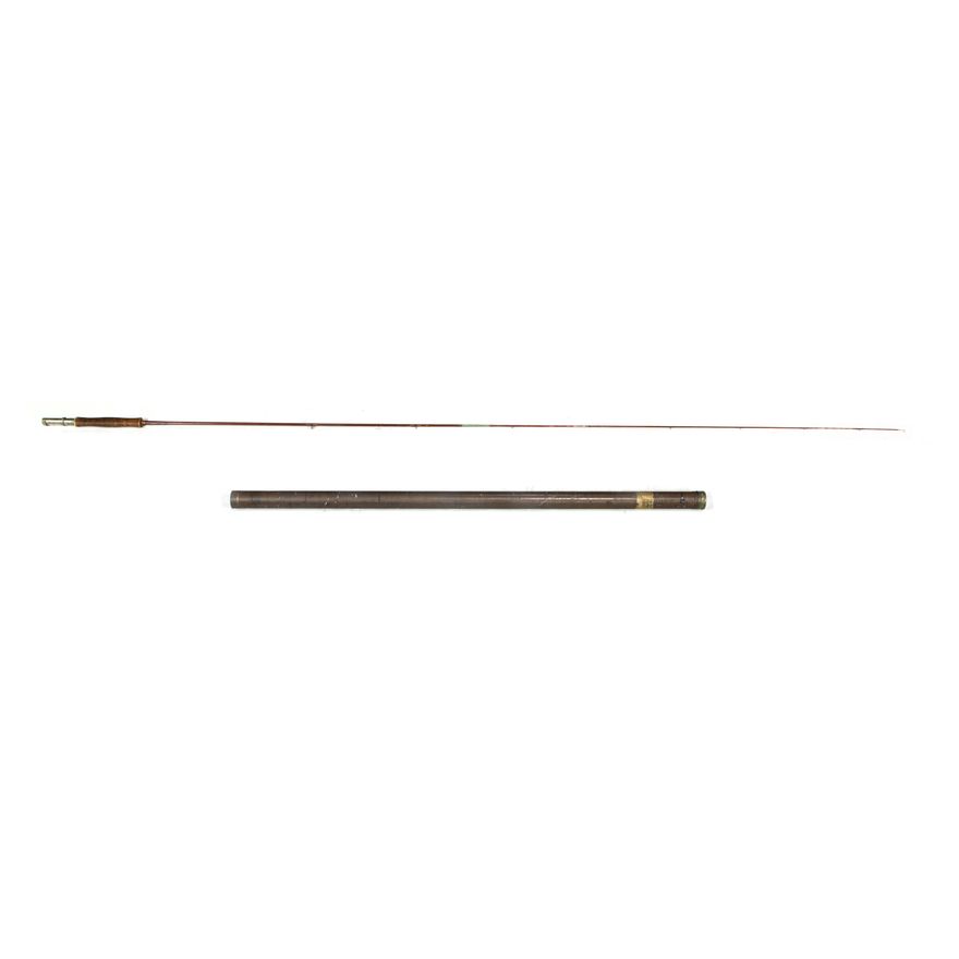 Goodwin Granger Aristocrat 7" two piece fishing rod with a labeled metal rod case, Provenance: From the Estate of the architect Wins...