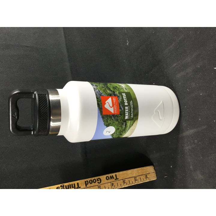 Ozark Trail 36oz. Vacuum-Insulated Powder-Coated Stainless Steel Water Bottle- White