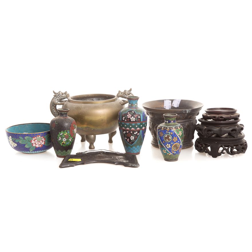 Cloisonne and other oriental metalware