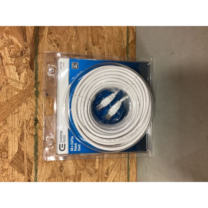 Commercial Electric 50 Ft. Patch Cord - White