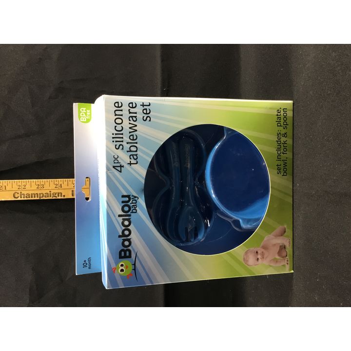 Babalou Baby 4pc Silicone Tableware Set-Blue
