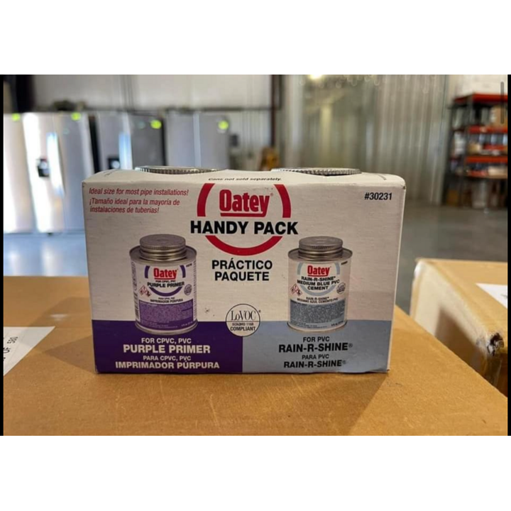 Oatey Handy Purple Primer & Medium Blue PVC Cement