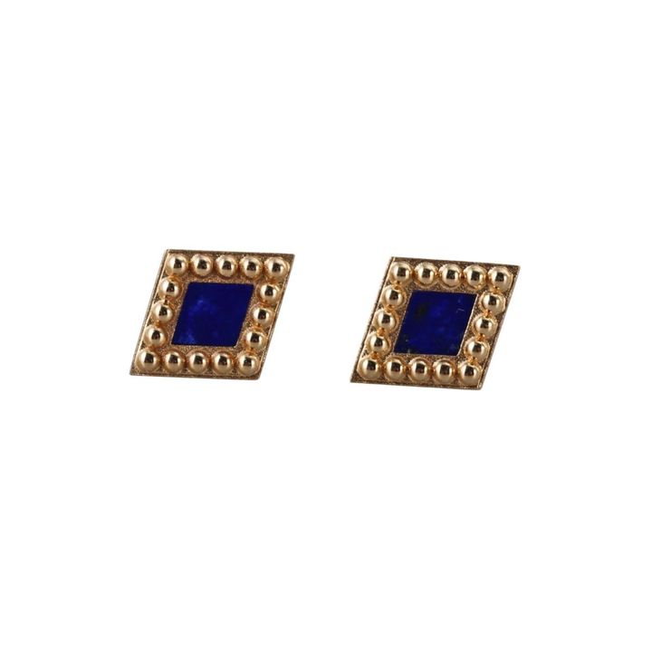 Orly Marcel 18k Gold Lapis Stud Earrings
