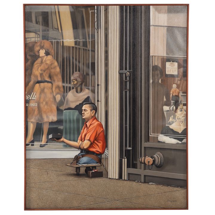 James Voshell. "The Legless Man," oil