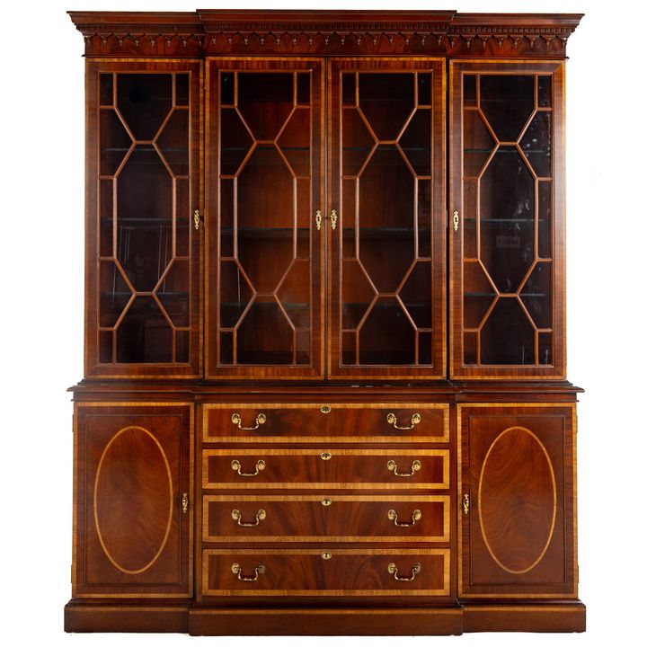 Hickory Chair Inlaid Mahogany Breakfront