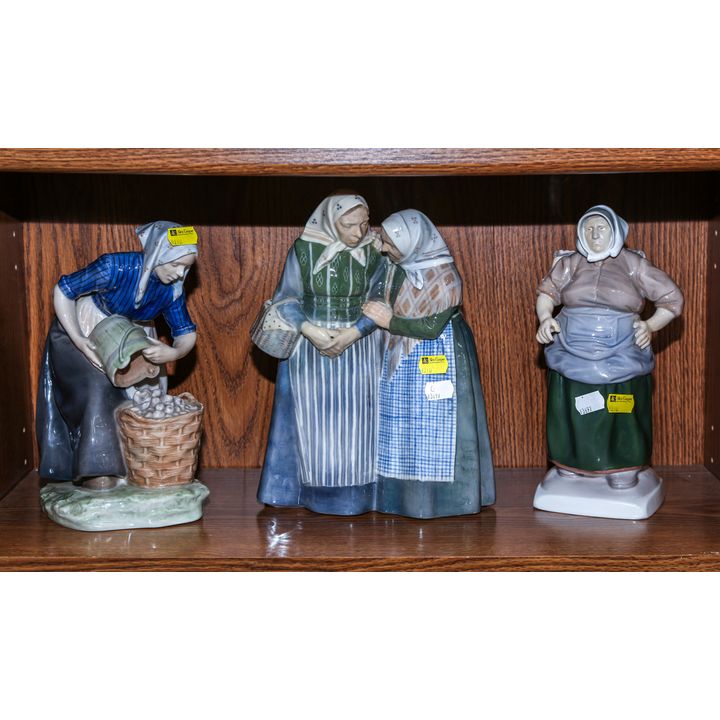 Three Royal Copenhagen Porcelain Figural Groups