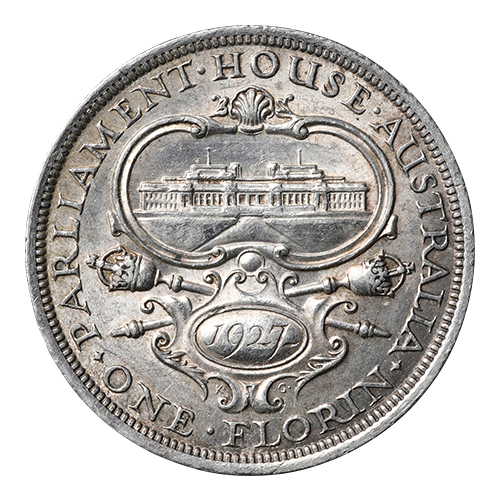 オーストラリア ジョージ5世 (1910-1936) 1フローリン銀貨 1927 国会