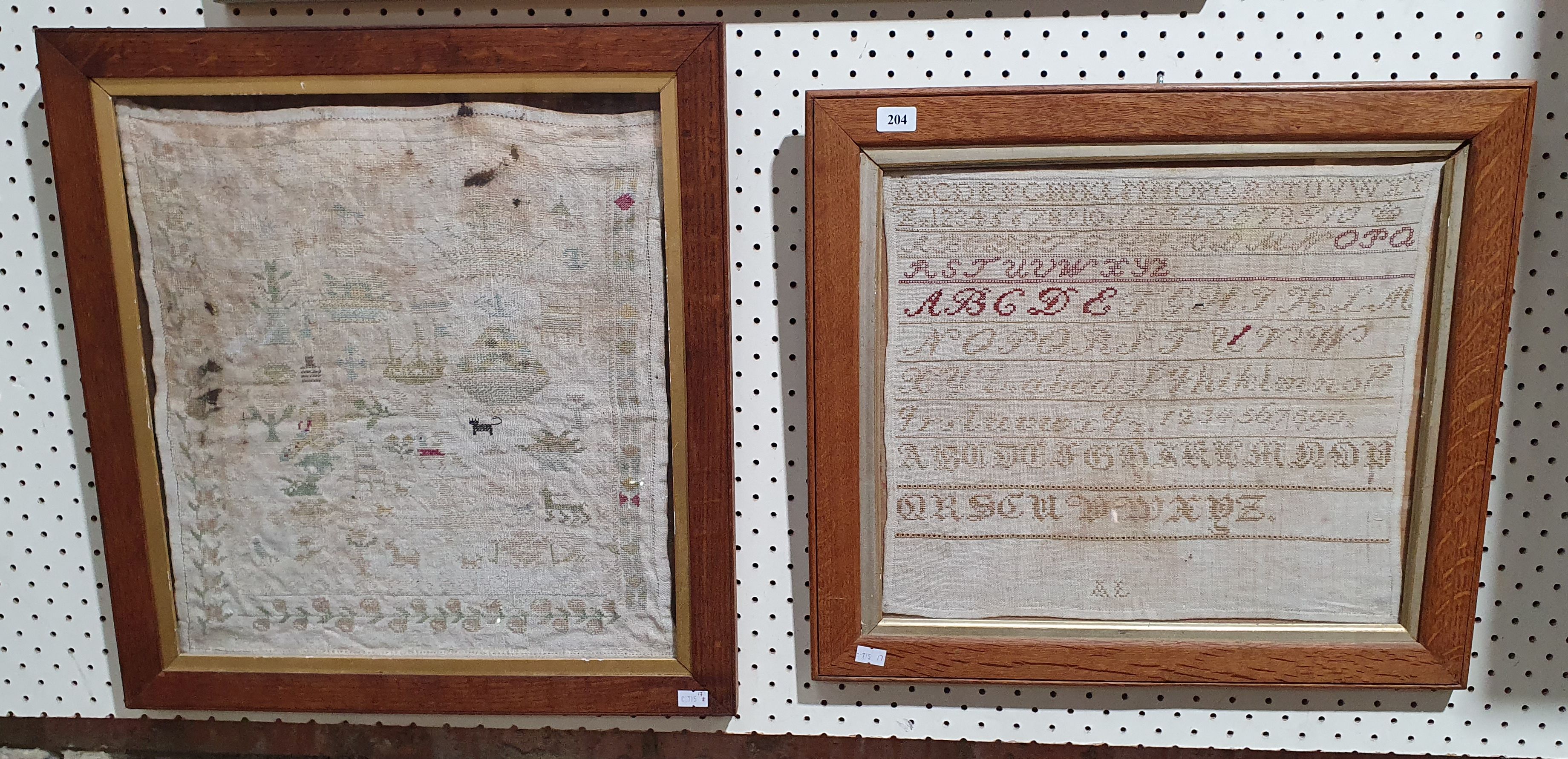 204 · TWO LATE 19th/EARLY 20th SAMPLERS
