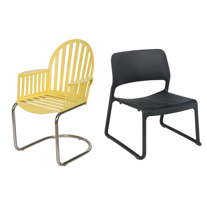 Richard Schultz, Outdoor Chair; Spark Lounge Chair, Lot of Two