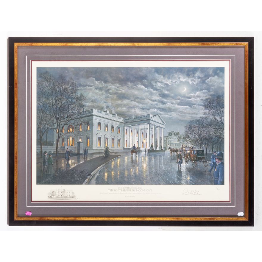 Paul McGehee. "The White House by Moonlight," lithograph