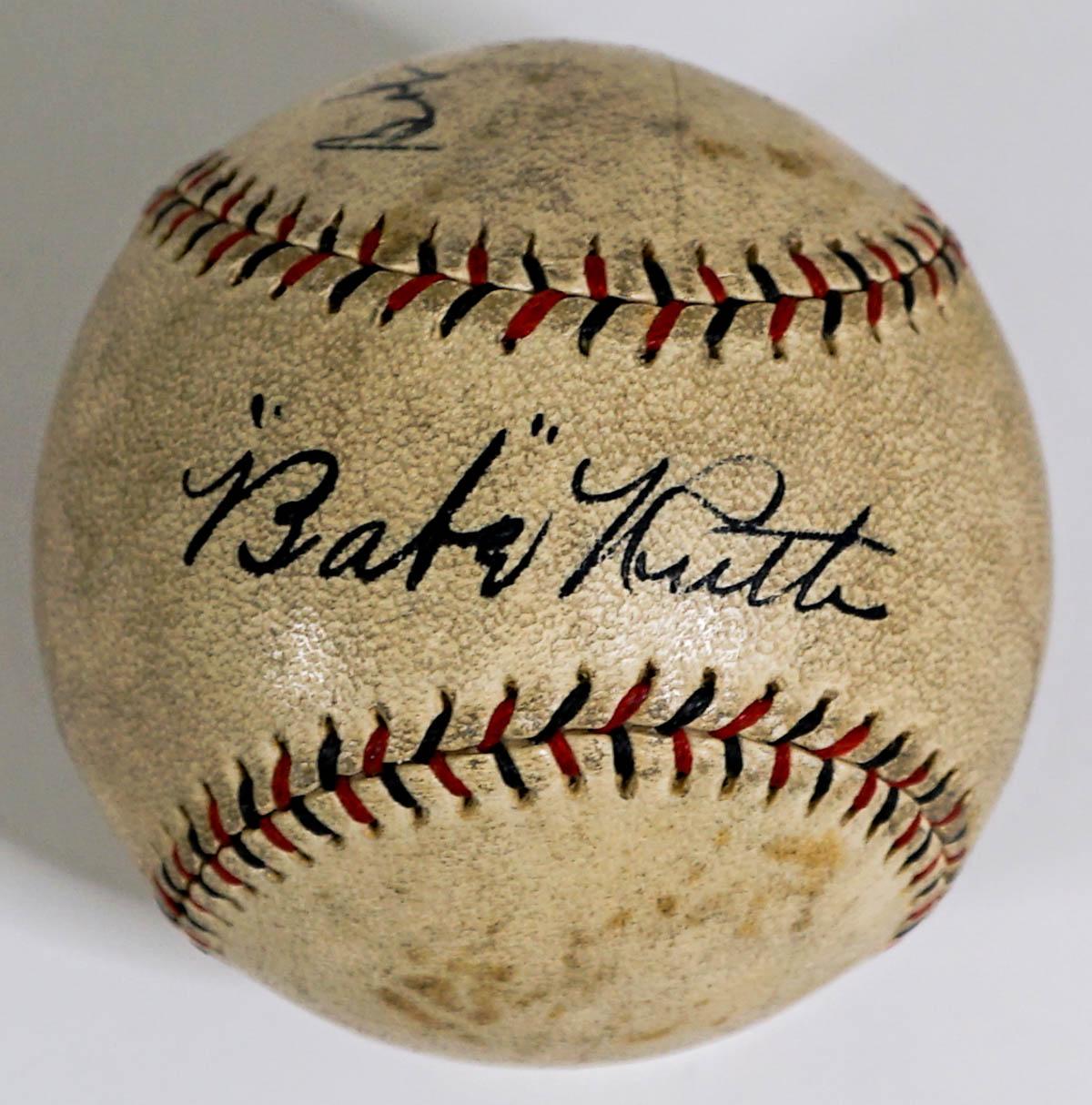 Babe Ruth Signed Baseball Auto Grade 9 BAS LOA
