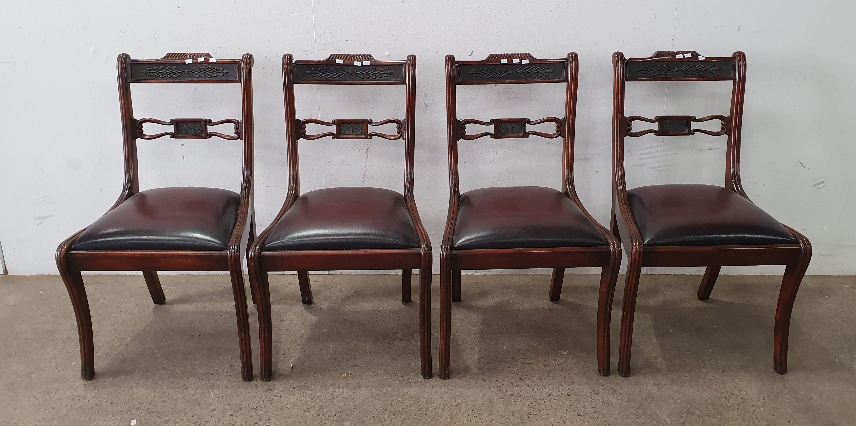 2032 · A SET OF FOUR VICTORIAN STYLE DINING CHAIRS