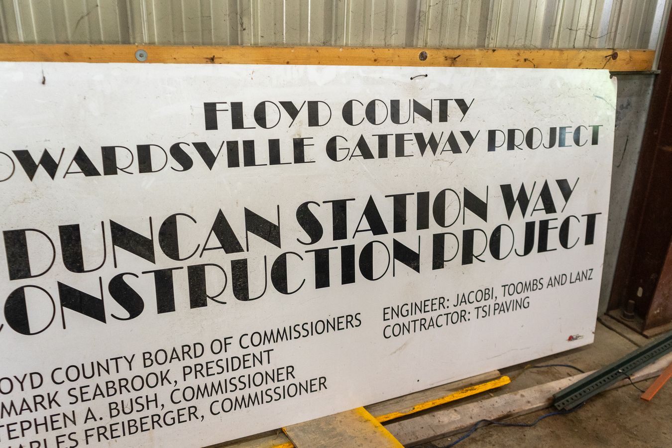 Floyd County Edwardsville Gateway Construction Project Sign | Harritt ...